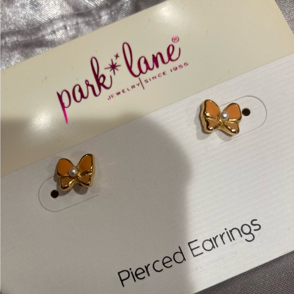 Park Lane Orange Bow Earrings for Kids